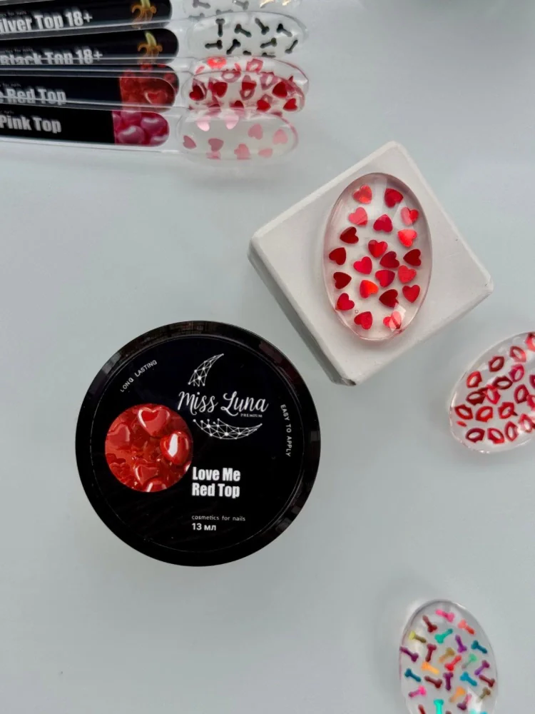 Топ Miss Luna Premium, Love me red, 15 мл (без пензлика)