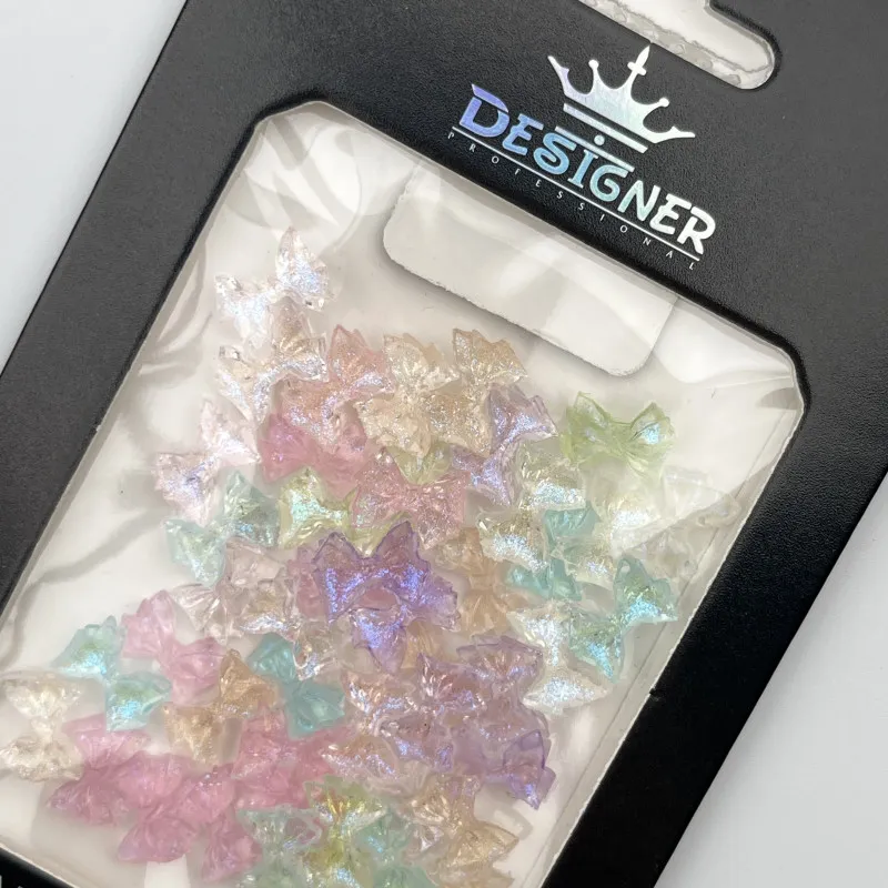 3D декор Designer для об'ємного дизайну "Голографічні бантики", різнокольорові, 50 шт.