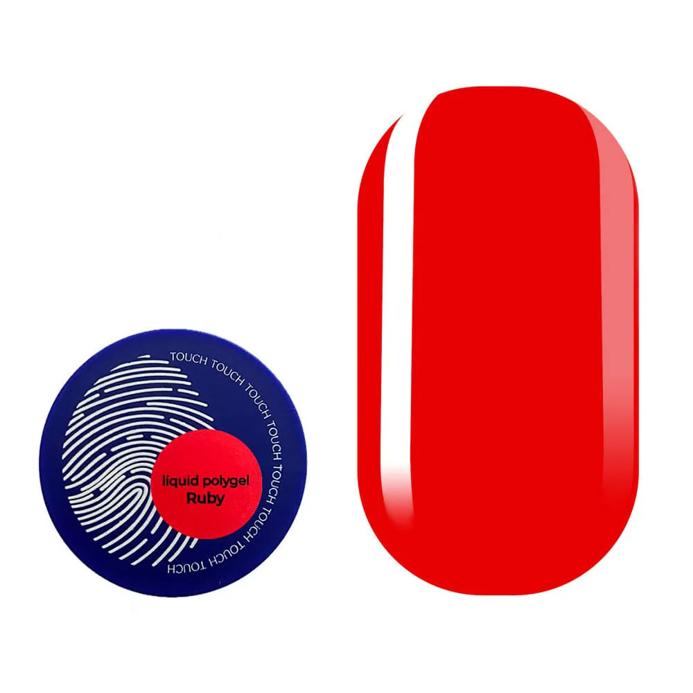Полигель Touch Neon liquid polygel Ruby, 15 мл