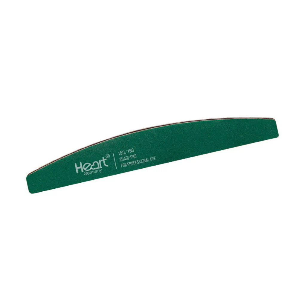 Пилка для нігтів HEART Half SHARP PRO 150/150 (зелене полотно)