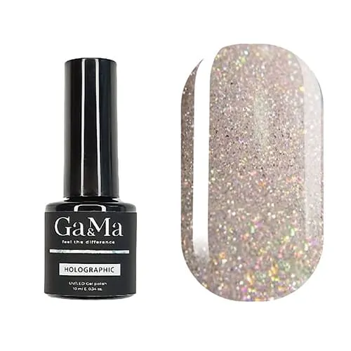 Гель-лак GÉMELY ex GA&MA Holographic Glitter №5, 10 мл