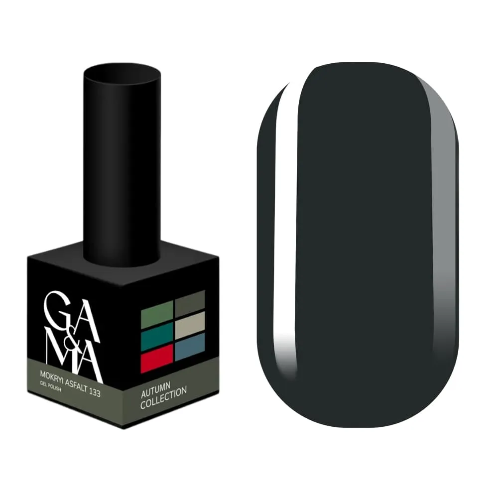 Гель-лак GÉMELY ex GA&MA №133, Autumn collection, mokryi asfalt, 10 мл