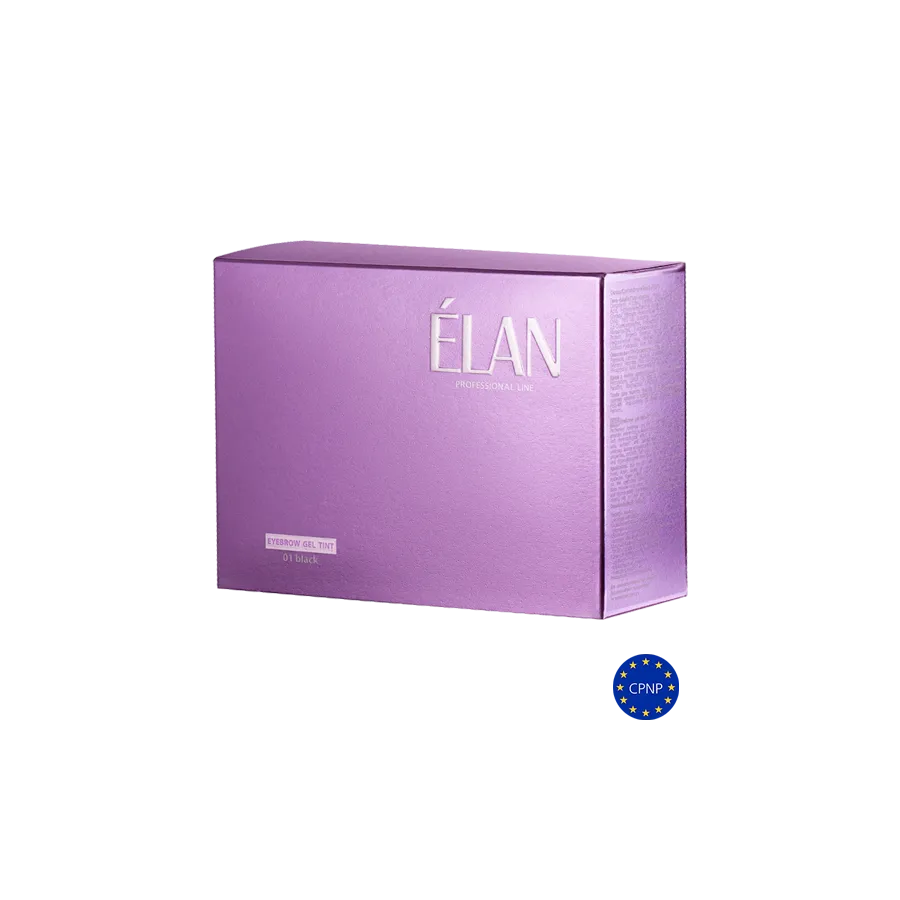 Гель-фарба для брів з окислювачем ELAN, тон 01, чорний