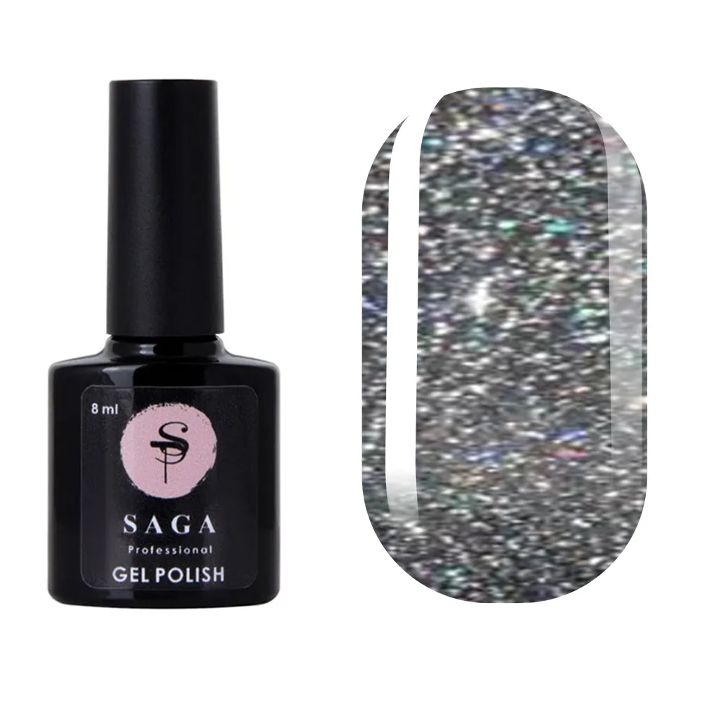 Гель-лак Saga Professional  Fiery gel № 15 світловідбивний, 8 мл