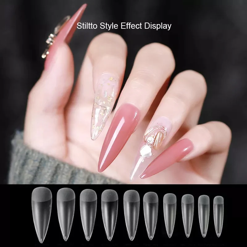 Типси гелеві Nailpop стилет, 120 шт