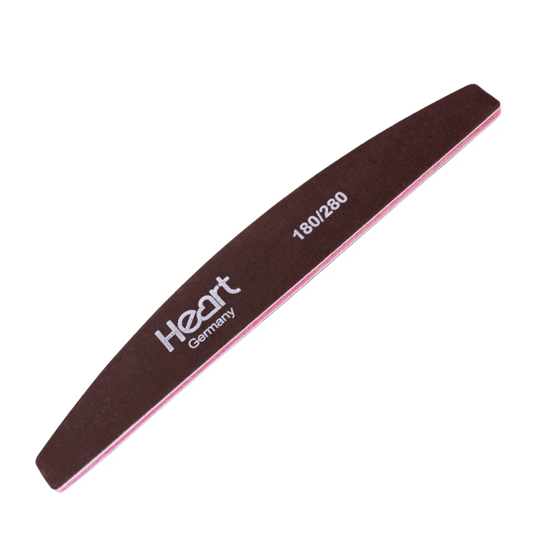 Пилка для нігтів HEART Half BROWN 180/280
