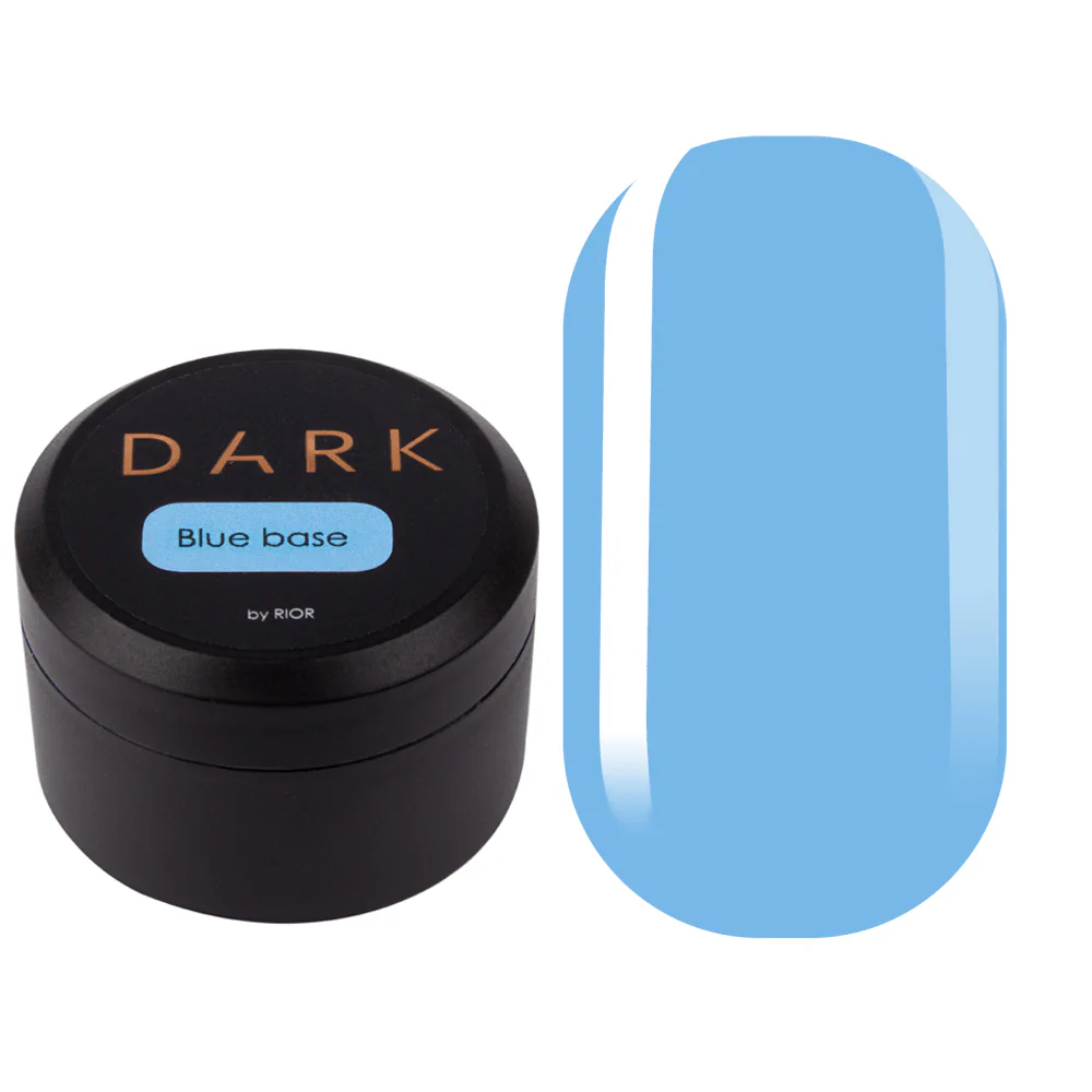 Цветное базовое покрытие DARK Blue (голубой), 15 мл, без кисти