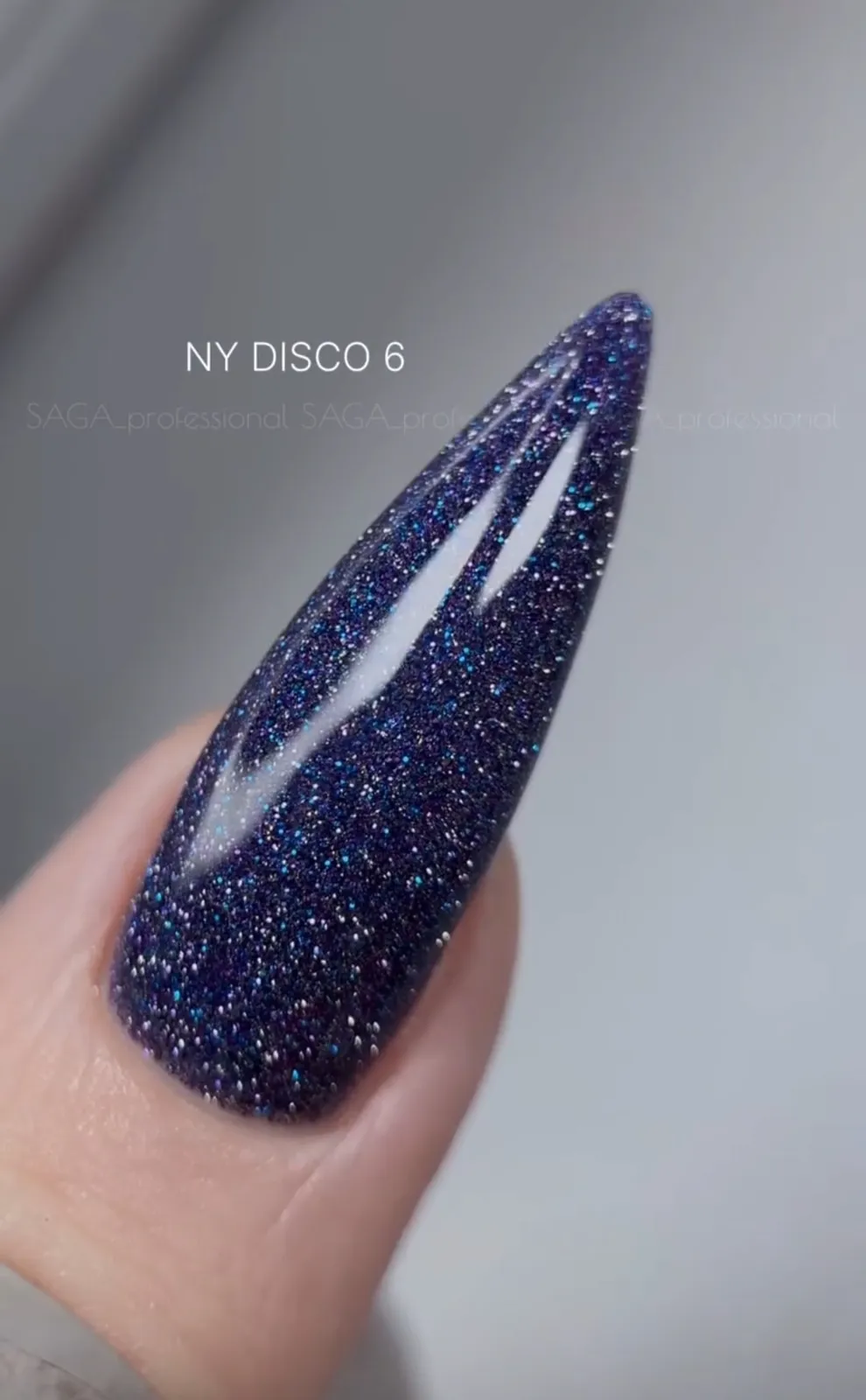 Гель-лак Saga, лімітована колекція NY DISCO №6, світловідбиваючий, 9 мл