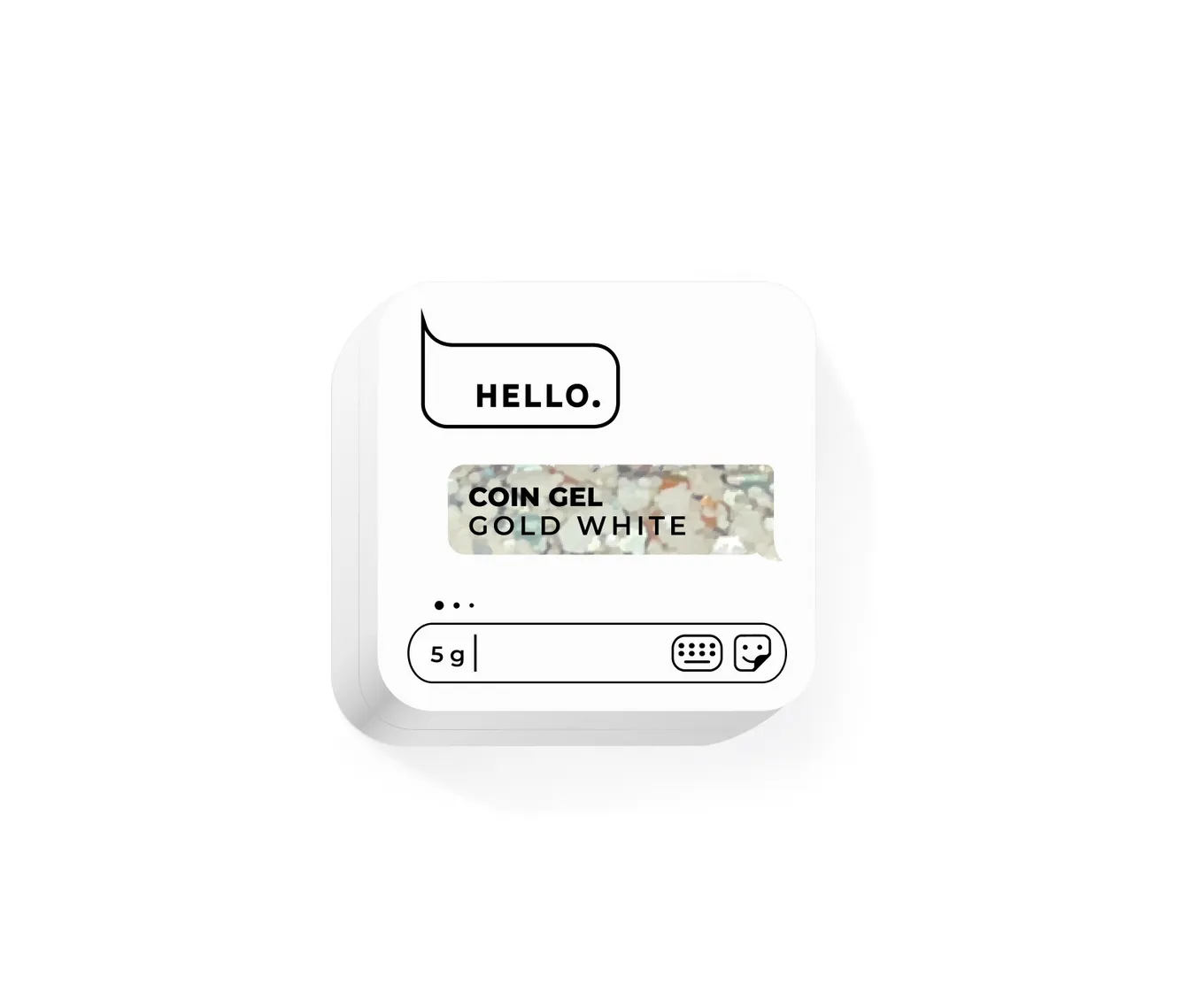 Гель для дизайна HEYLOVE Coin gel Gold White, 5 г