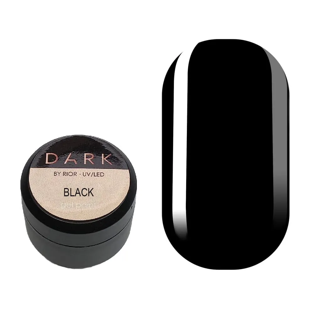 Dark Black gel paint, 4 мл