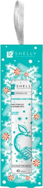Живильний крем для рук Shelly з олією ши та вітаміном Е Apple & Cinnamon, 40 мл