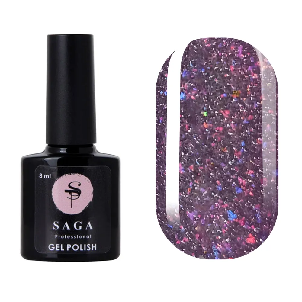 Гель-лак Saga Professional Fiery gel № 17 світловідбивний, 8 мл