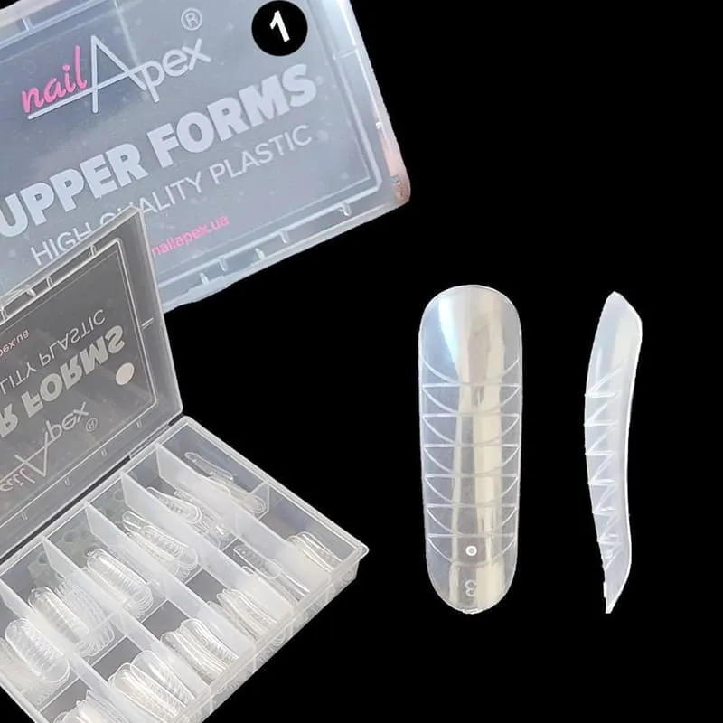 NailApex Верхние формы для моделирования ногтей мягкий крадрат №1