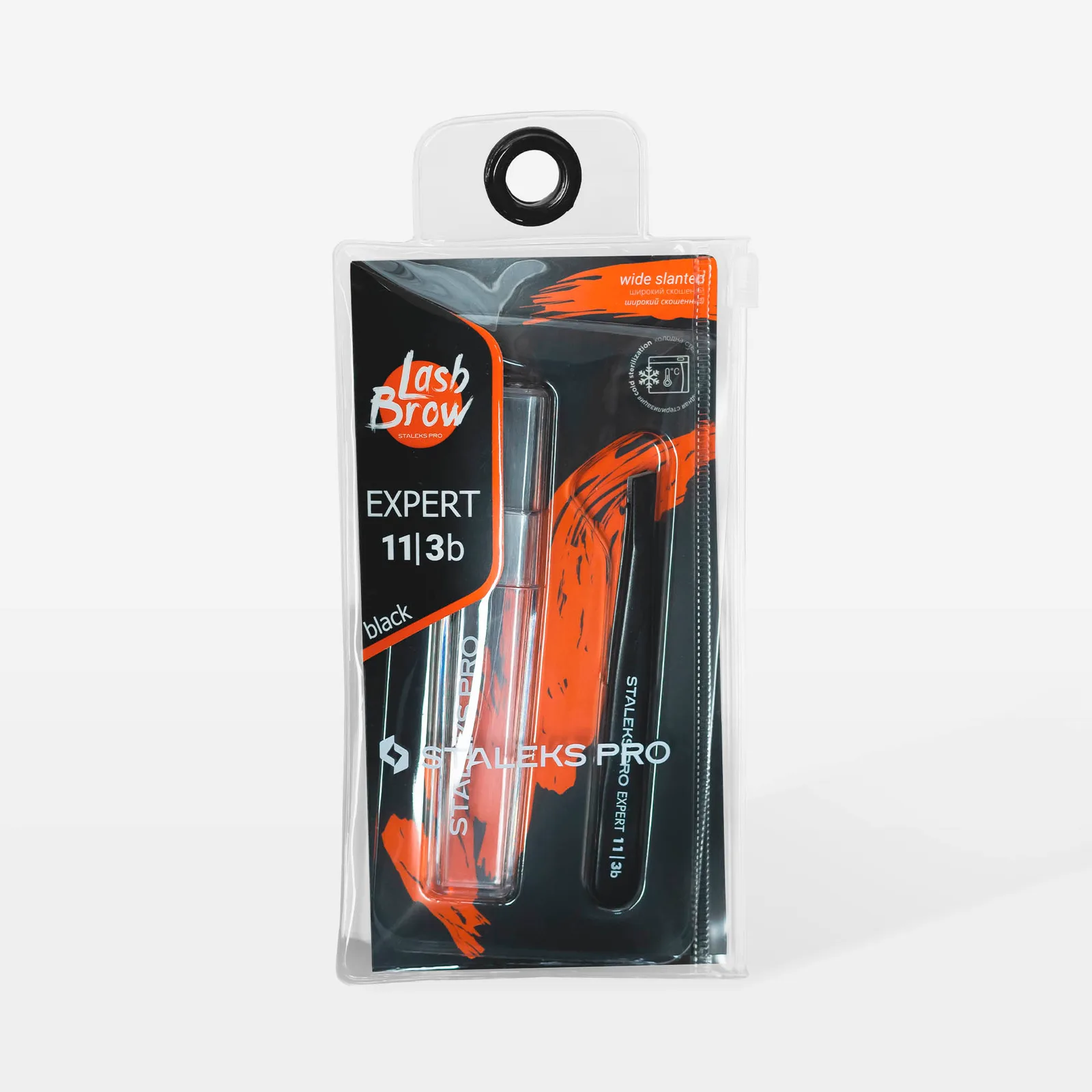 Пінцет для брів Staleks Expert 11 TYPE 3b, чорний