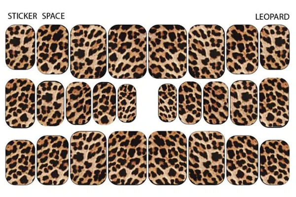 Стикеры Stickersspace на липкой основе Leopard