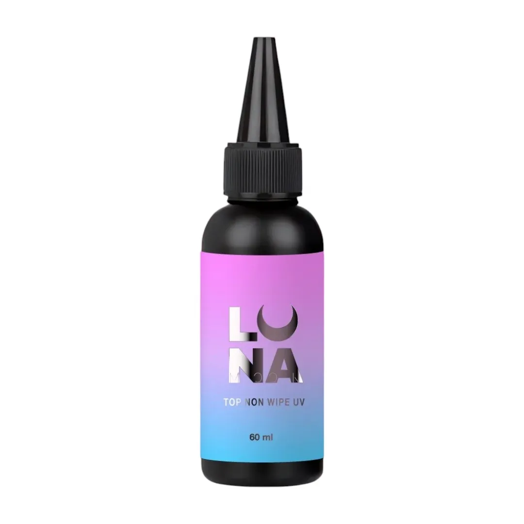 Топ для гель-лаку LUNA  top non wipe Refill з UV фільтром, без липкого шару, 60 мл