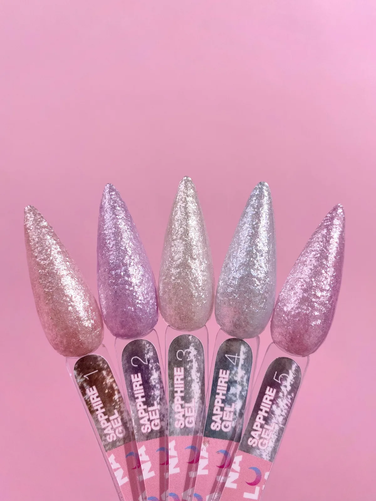 Блискітки для нігтів LUNA Sapphire Gel №5, 5 мл