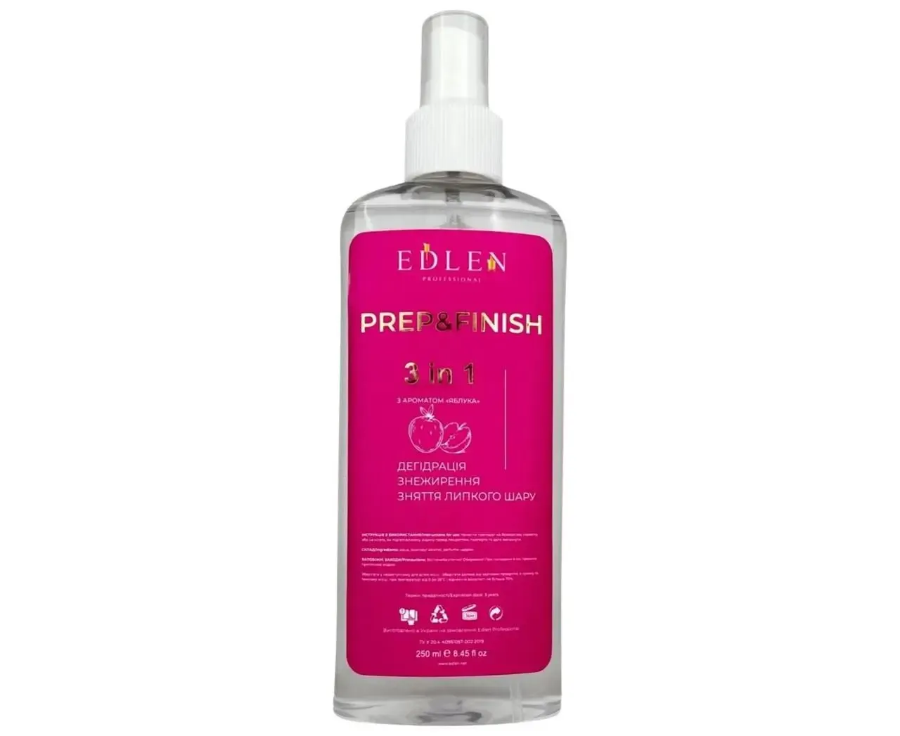 Знежирювач Edlen Prep&Finish Apple, 250 мл
