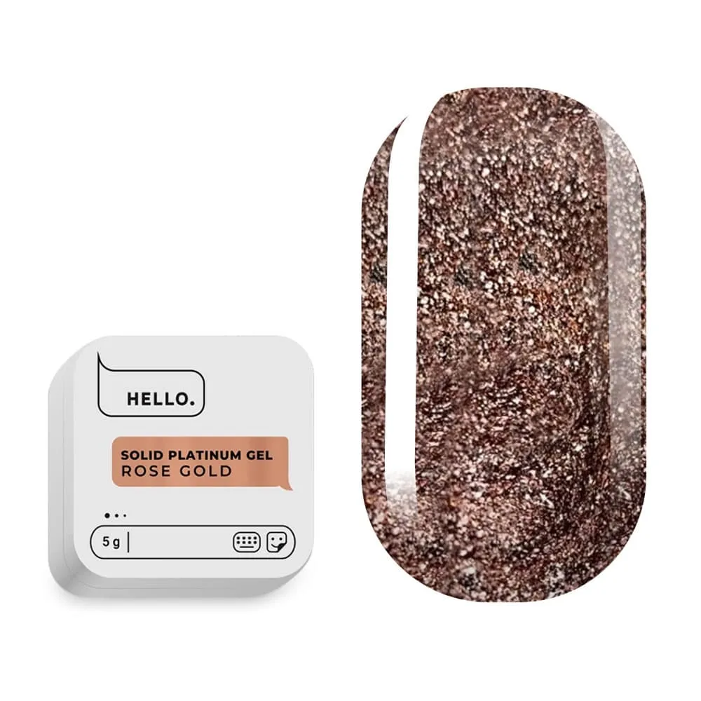 Гель-краска HEYLOVE Solid platinum gel Rose Gold, 5 г
