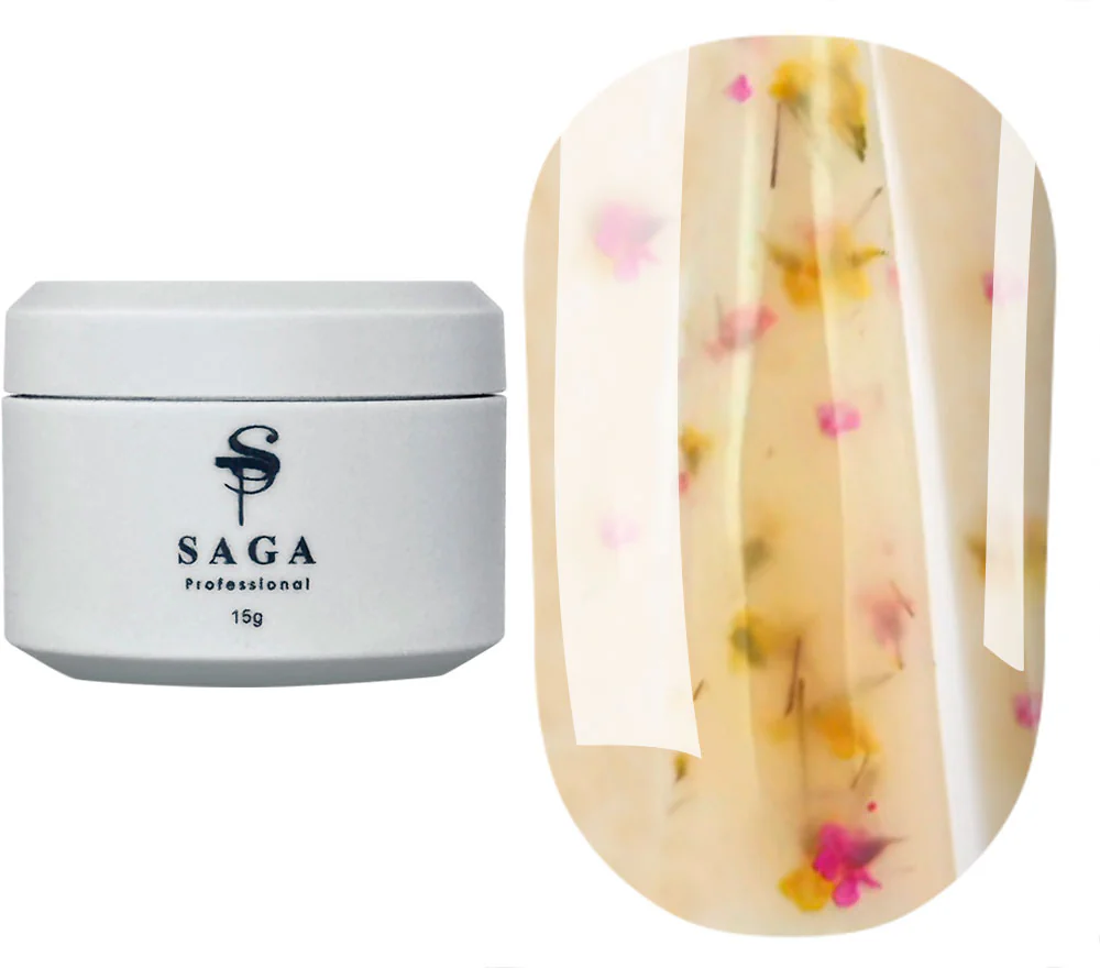 Гель для нарощування Saga Professional LIQUID FLORAL GEL №04, 15 мл