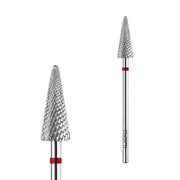 Фреза карбид-вольфрамовая KWARK, конус «елка» (перекрестная насечка), красная, диаметр 6 мм