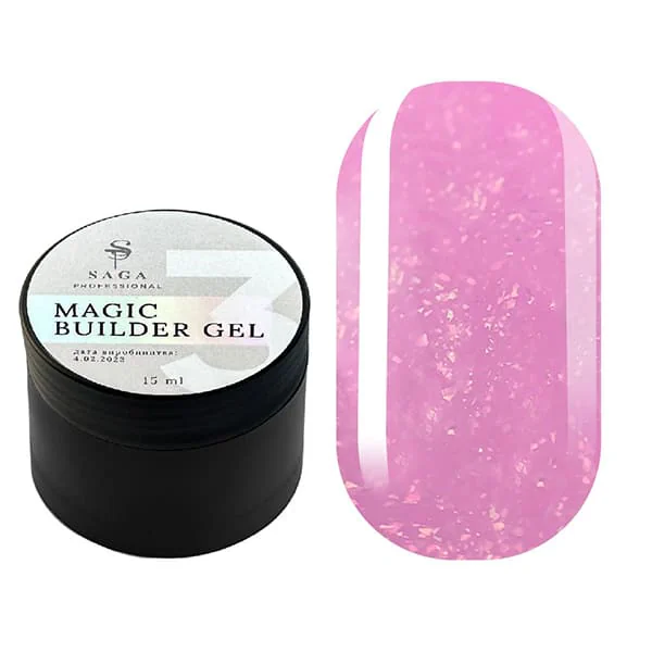 Гель SAGA Professional Builder Gel Magic 3, 15 мл