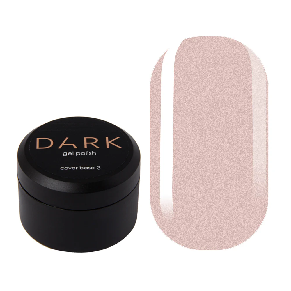 Базове покриття DARK Glitter №15 (ліловий з глітером), 30 мл