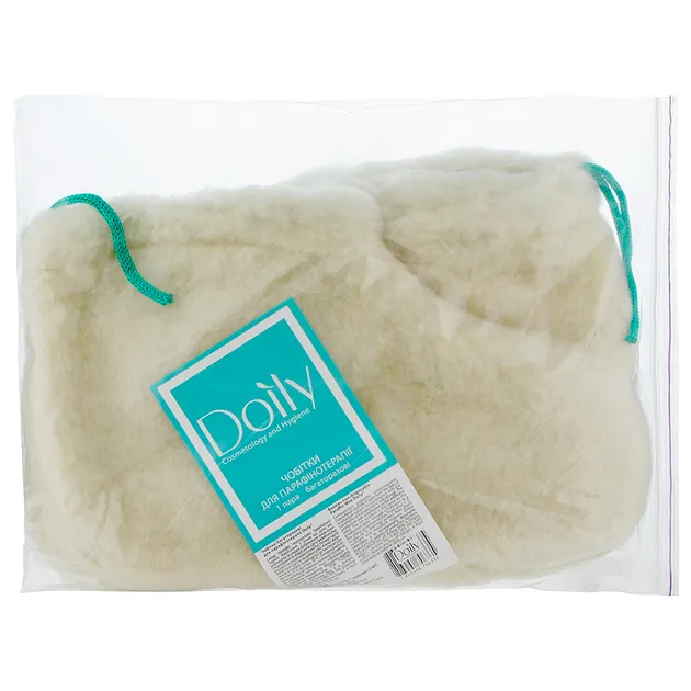 Носки многоразовые для парафинотерапии Doily из искусственной шерсти