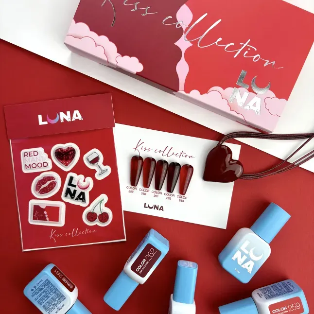 LUNA Box Kiss Collection, коллекция из 5 витражных гель-лаков по 13 мл (№259-263)
