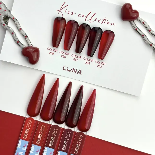 LUNA Box Kiss Collection, коллекция из 5 витражных гель-лаков по 13 мл (№259-263)