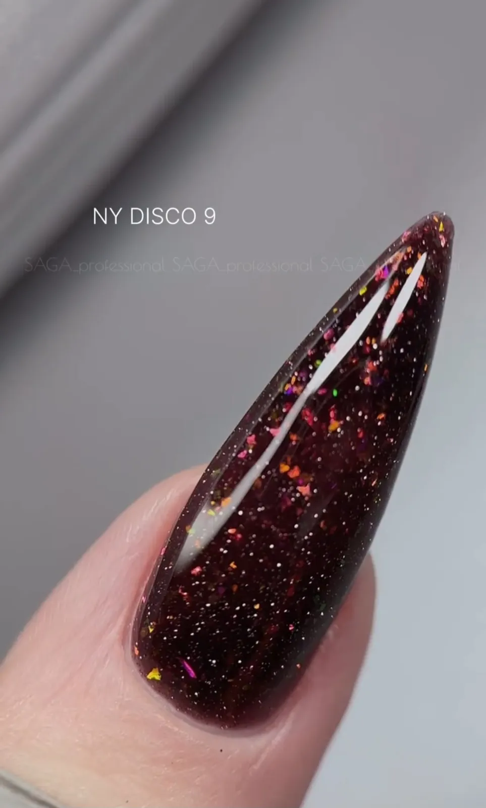 Гель-лак Saga, лімітована колекція NY DISCO №9, світловідбиваючий, 9 мл