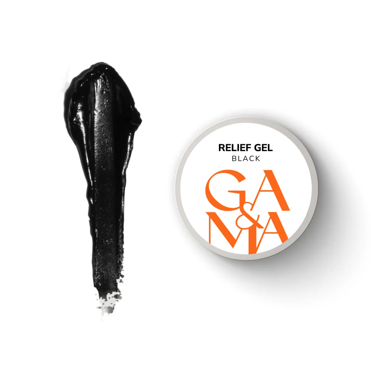 Рельєф гель GÉMELY ex GA&MA Relief Gel, Black, 5 г
