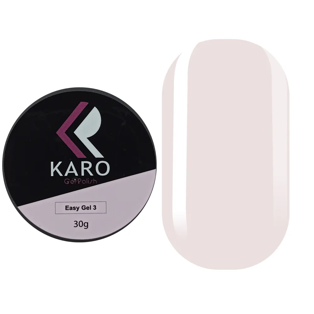 Гель Karo Easy Gel №3 молочный с розовым оттенком, 30 г