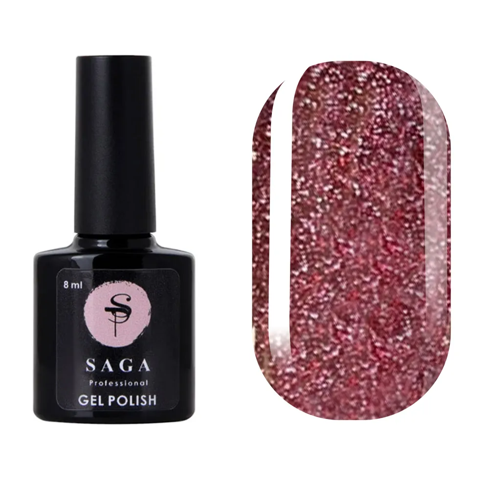 Гель-лак Saga Professional Fiery gel № 25 світловідбивний, 8 мл