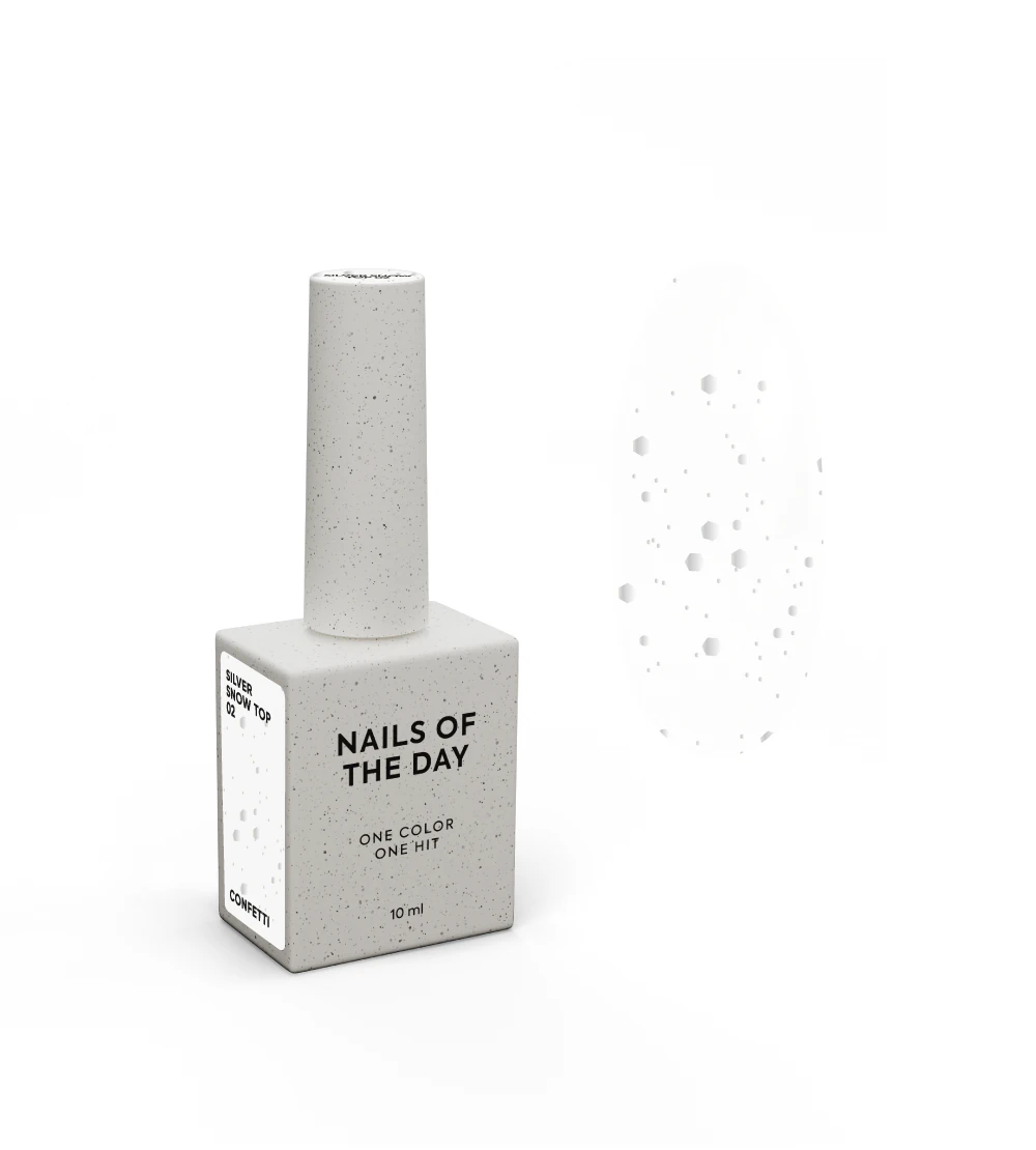 Top NAILSOFTHENIGHT SNOW Silver,№ 02 10 мл