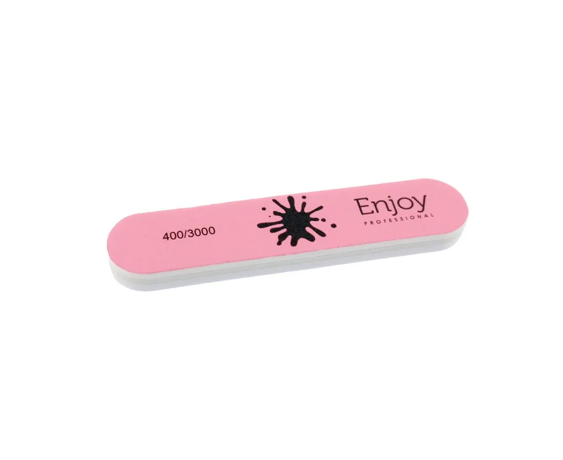 Полировщик Enjoy для ногтей 400/3000 pink (MINI)
