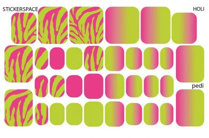 Стікери Stickersspace на липкій основі для педикюру Holi pedi