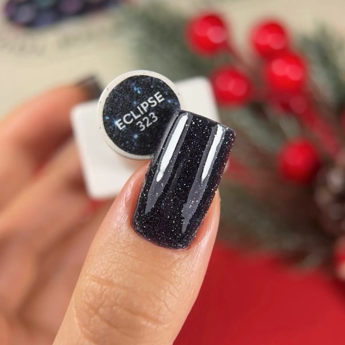 Гель-лак NAILSOFTHENIGHT Eclipse  — чорно-синій №323, 10 мл