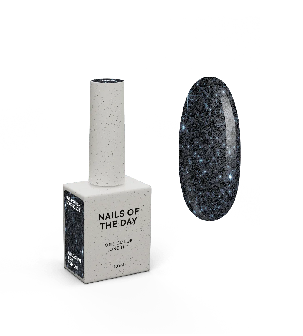 Гель-лак NAILSOFTHENIGHT Eclipse  — чорно-синій №323, 10 мл