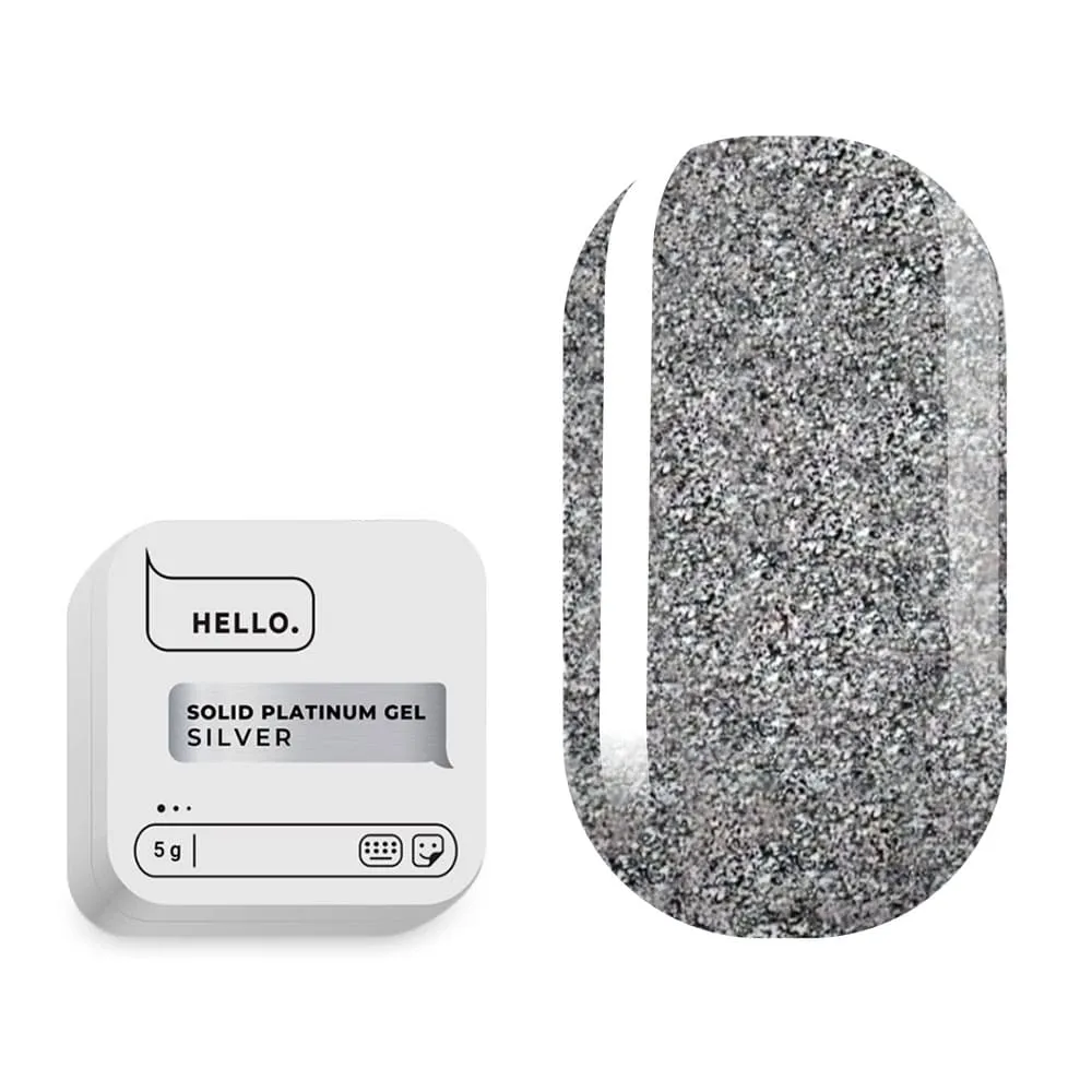 Гель-краска HEYLOVE Solid platinum gel Silver, 5 г