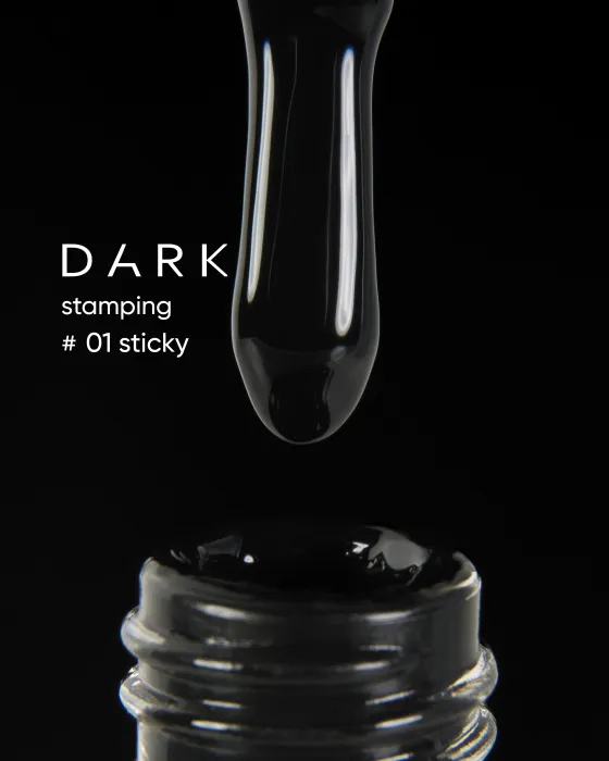 DARK Stamping polish чорний STICKY №01, 10 мл
