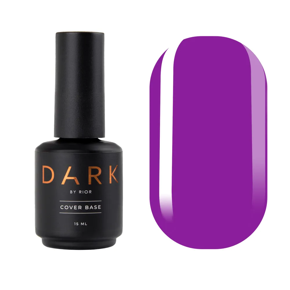 DARK neon base №6 фіолетовий, 15 мл, з пензлем