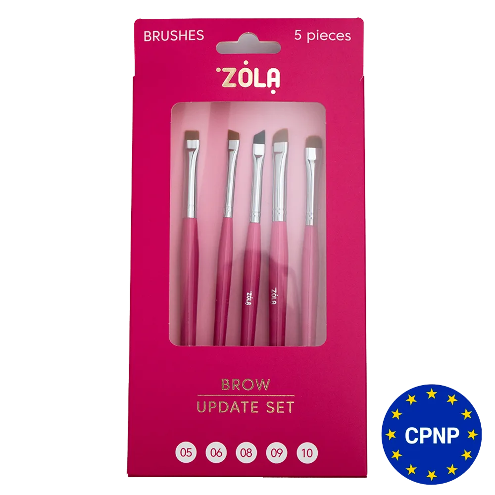 Набор кистей для бровей ZOLA BROW UPDATE SET (5 шт)