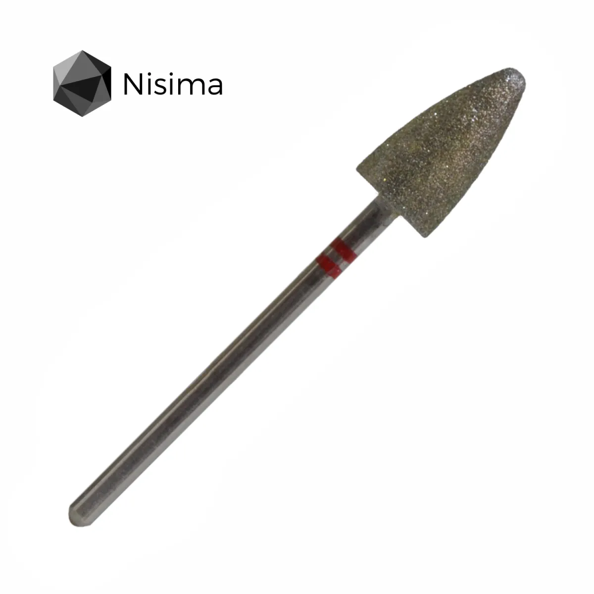 Насадка NISIMA педикюрна алмазна 8 мм червона D_708fK