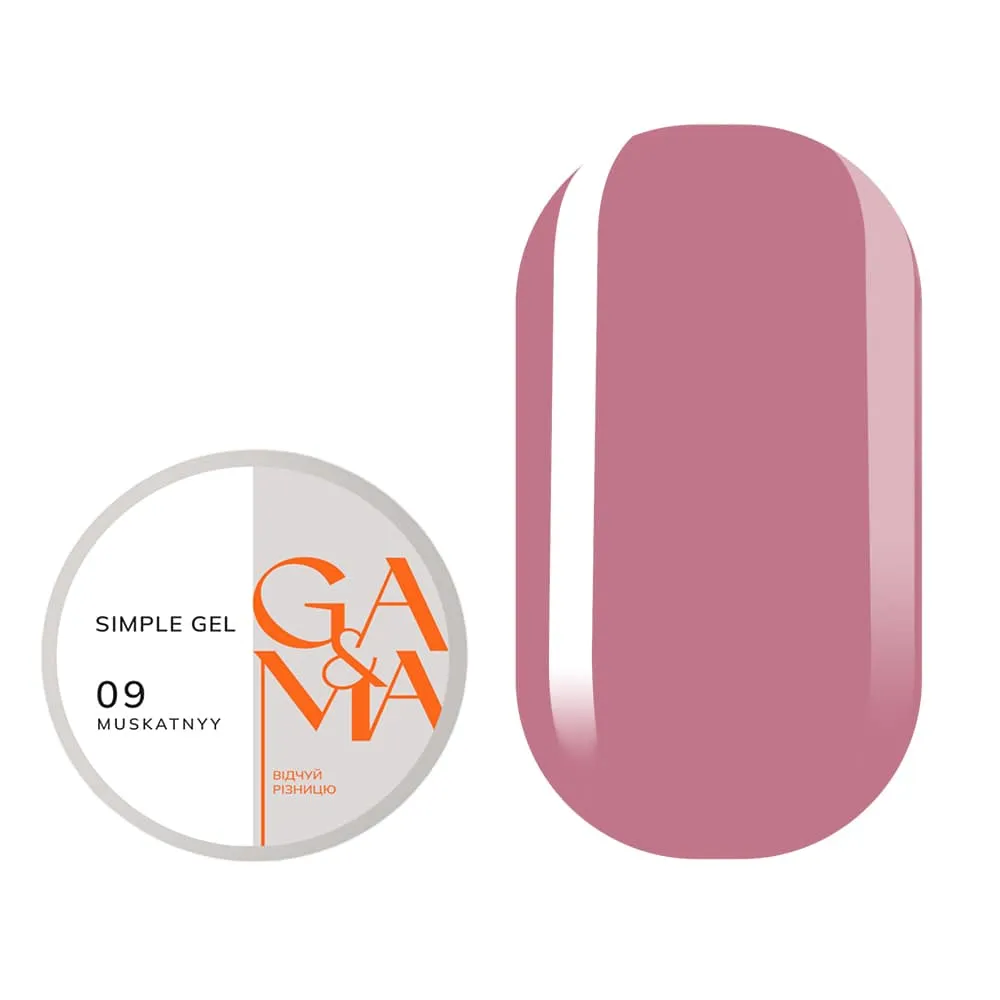 Гель GÉMELY ex GA&MA Simple gel №9 Muskatnyy, 30 мл