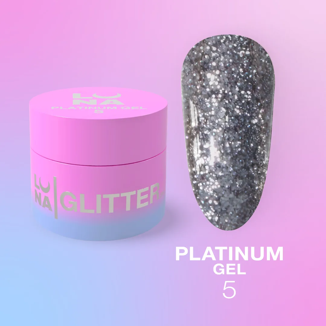 Блестки для ногтей LUNA Platinum Gel №5, 5 мл