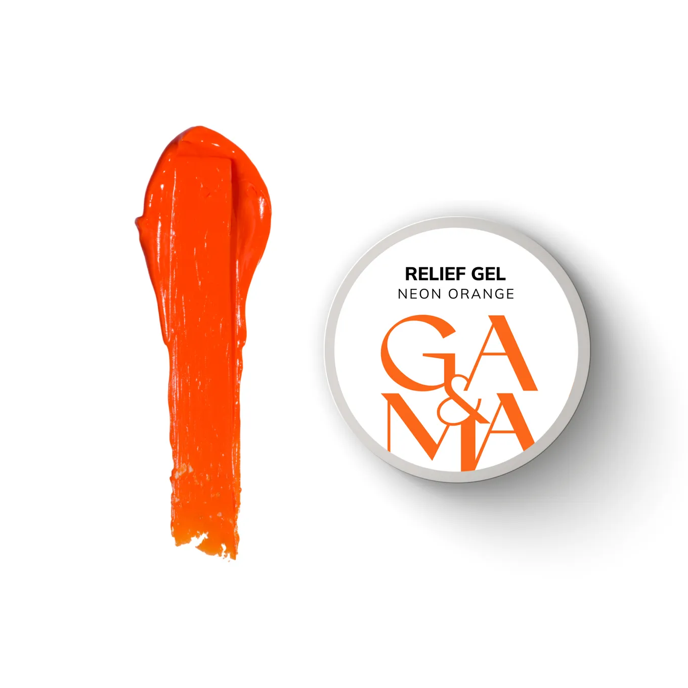 Рельєф гель GÉMELY ex GA&MA Relief Gel, Neon Orange, 5 г