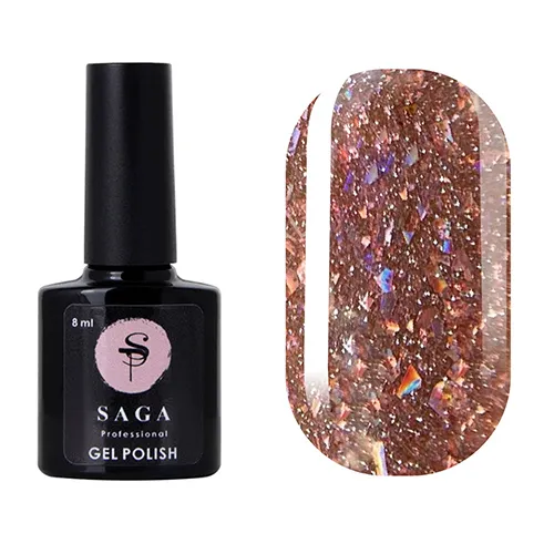 Гель-лак Saga Professional Fiery gel № 34 світловідбивний, 8 мл