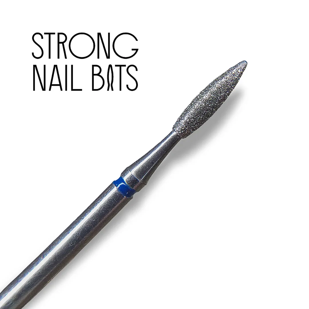 Алмазна фреза Strong nail bits PREMIUM полум'я синя, 0,21 мм