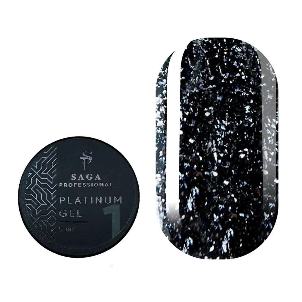 Гель для дизайну Saga Professional Platinum Paint 01, 8 мл